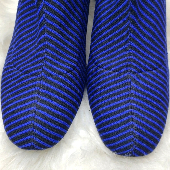 Zara Contrasting Sock-Style Ankle Boots in Electric Blue 38 - Picture 10 of 14